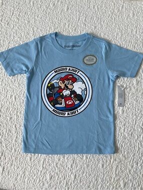 Nintendo Light Blue Mario Kart Graphic Tee